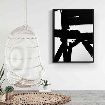 DOTCOMCANVAS® Leinwandbild Infinite, Leinwandbild weiß schwarz moderne abstrakte Kunst Druck Wandbild