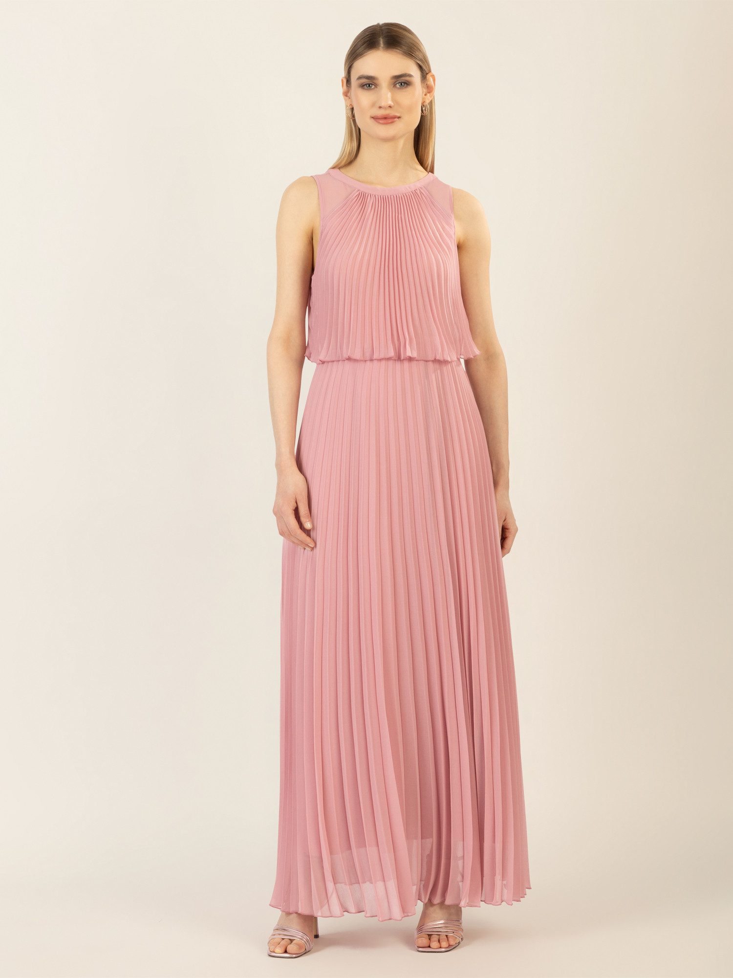 Apart Abendkleid mit lose fallendem Sonnenplissee günstig online kaufen