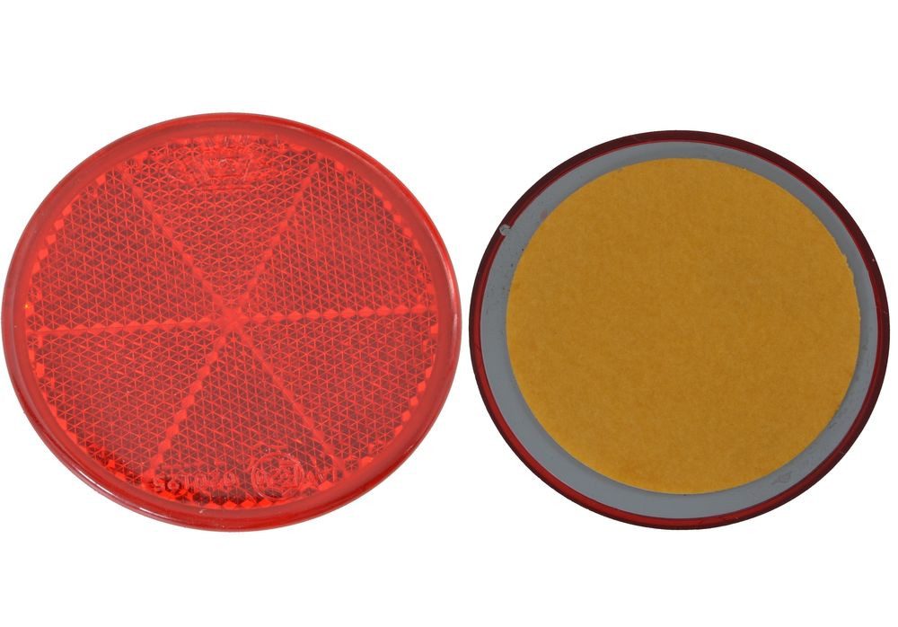 Aspöck Anhänger 20x Rückstrahler - Reflektor - Kleben - Ø 60 mm - Rot - E-Prüfzeichen