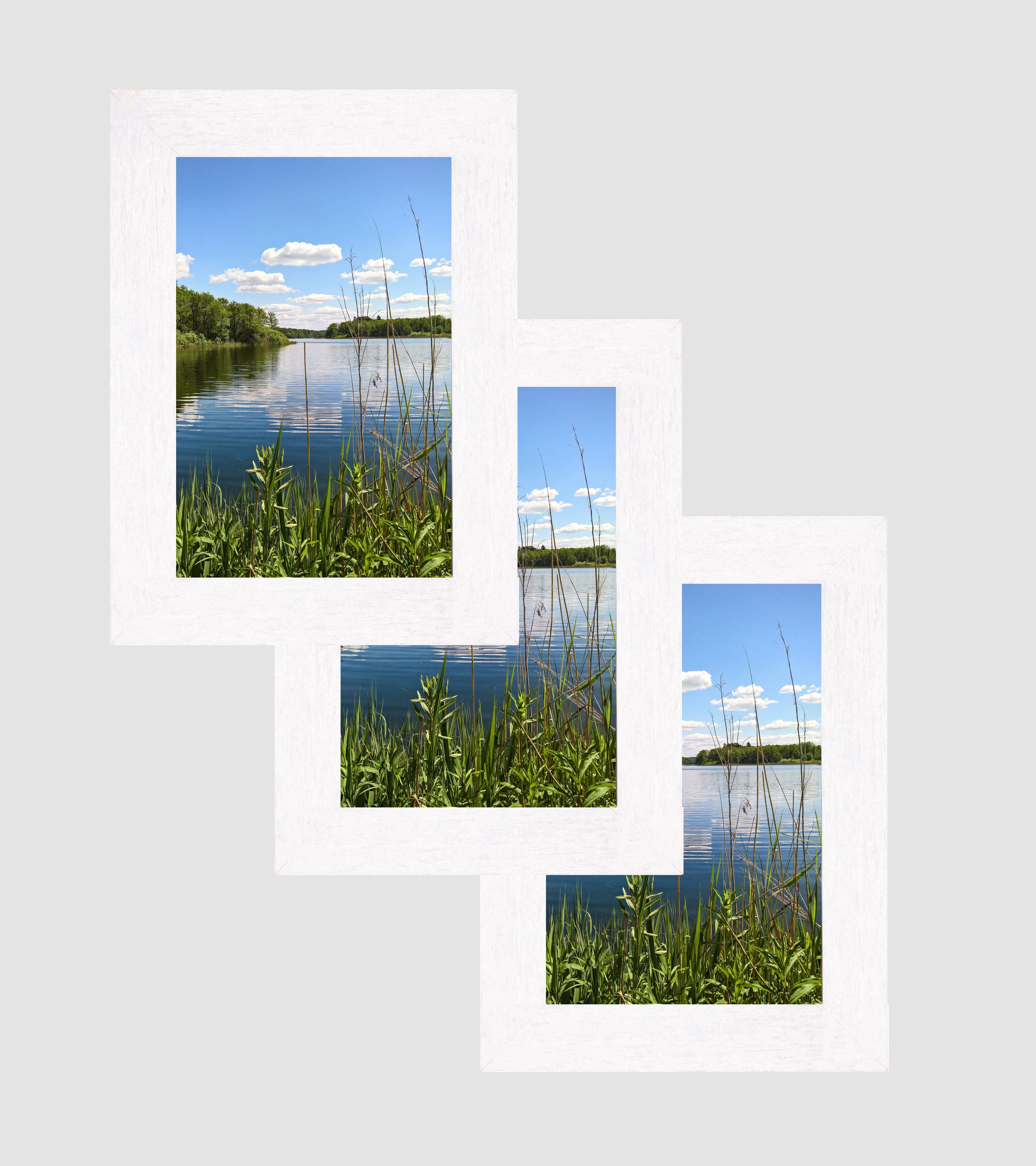 CABBEL Bilderrahmen, für 3 Bilder (3er Set, 3 Stück), Fotorahmen aus Holz  Weiß / Echtglas [3 Stück] Bildformat: 10 x 15 cm online kaufen | OTTO