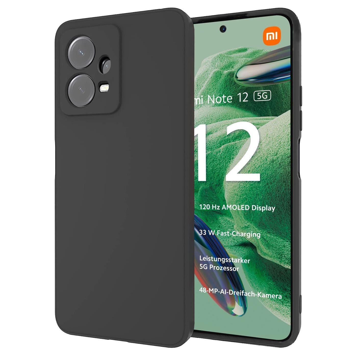 CoolGadget Handyhülle Black Series Handy Hülle für Xiaomi Poco X5 5G 6,67 Zoll, Edle Silikon Schlicht Robust Schutzhülle für Poco X5 5G Hülle