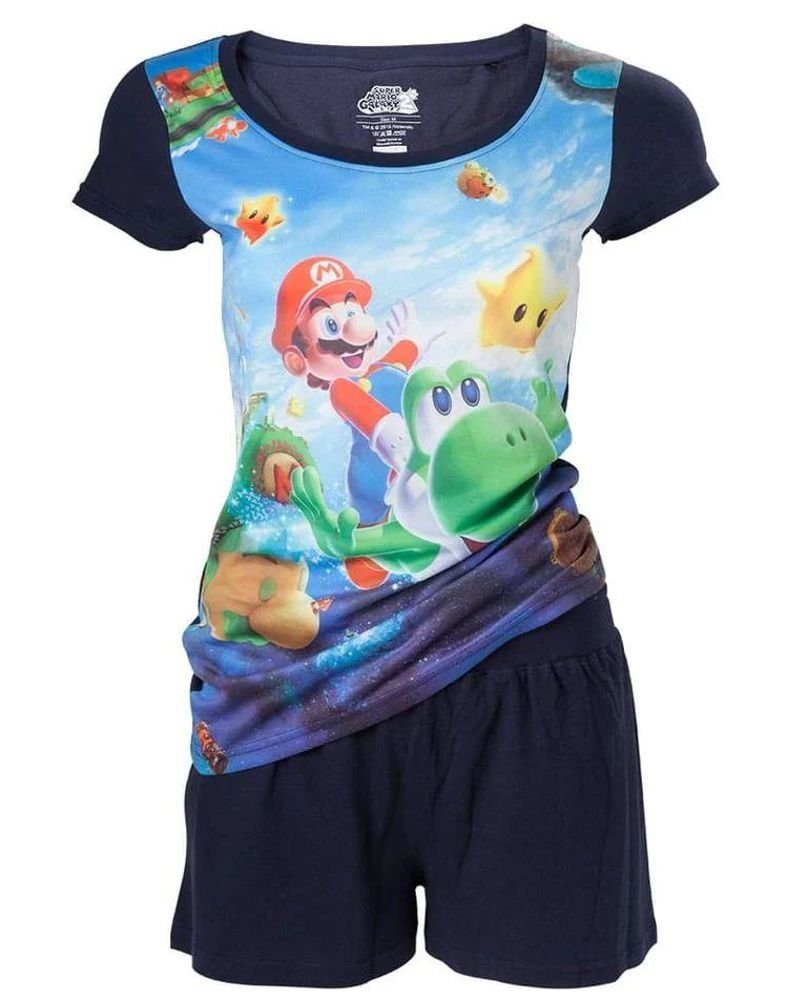Pyjama Super Mario Galaxy 2 Shorty Pyjama kurzer Schlafanzug