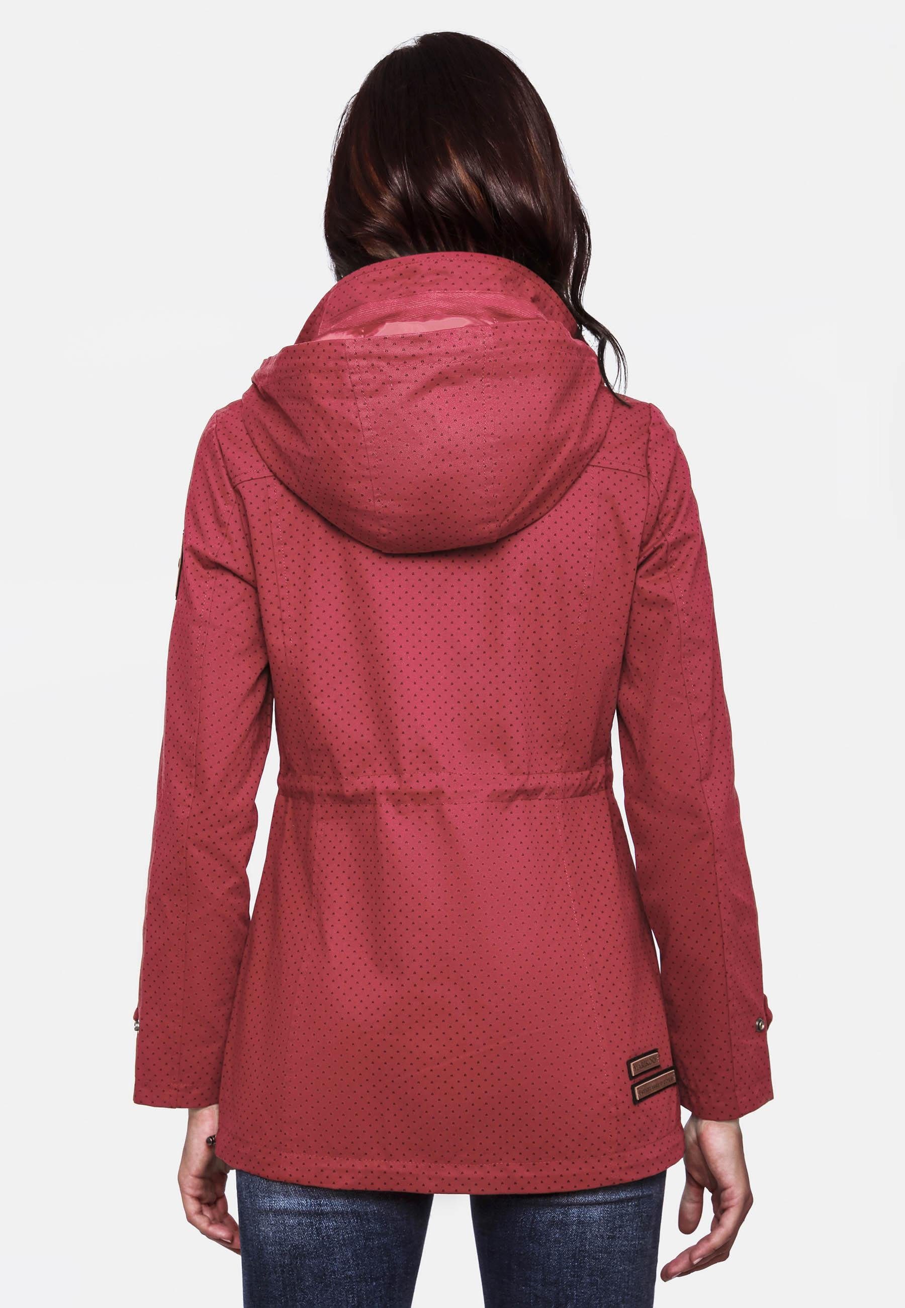 Marikoo Outdoorjacke Nyokoo modische Baumwoll Übergangsjacke mit großer Kapuze