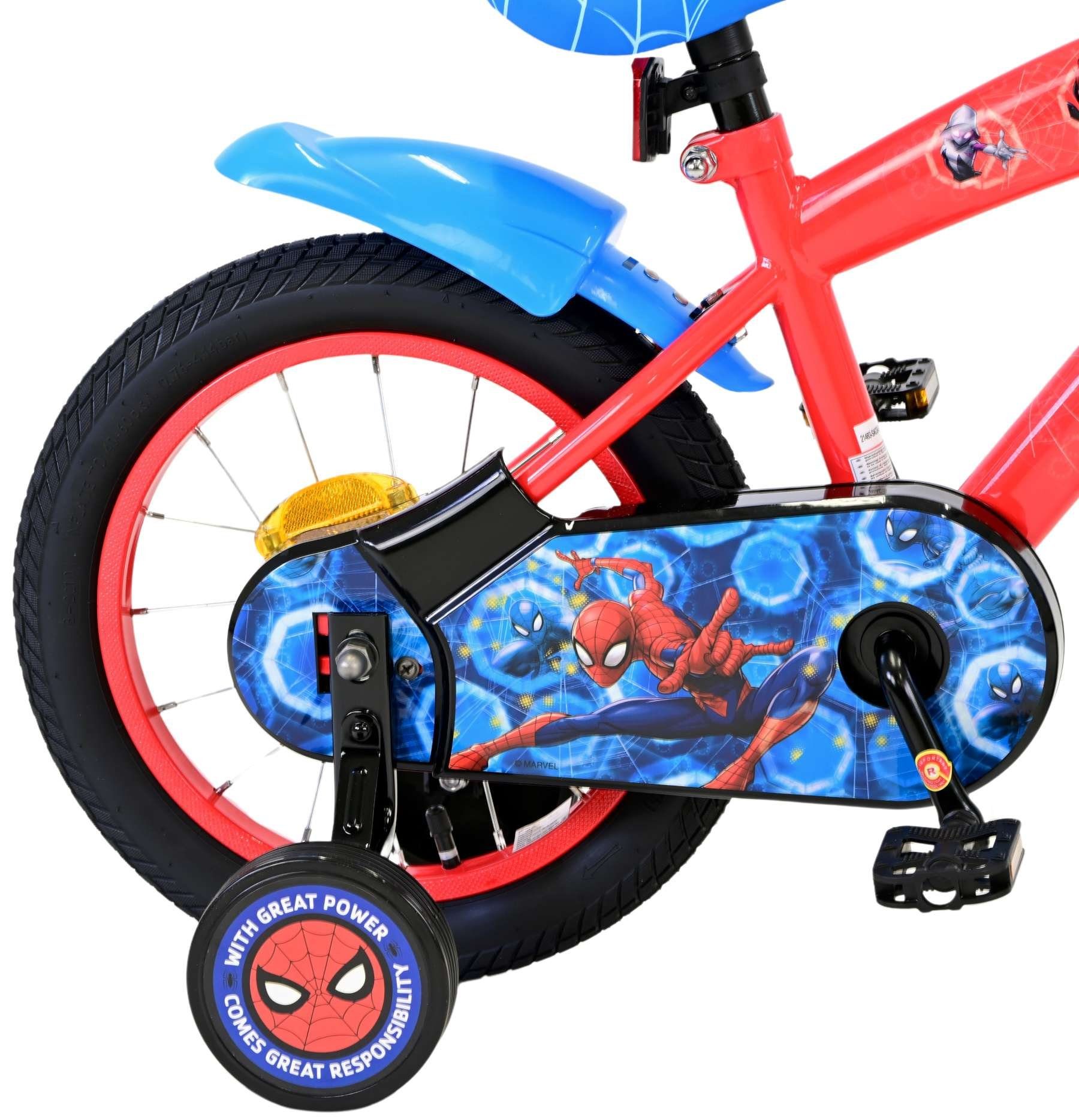 Volare Kinderfahrrad Volare Marvel Spider-Man Kinderfahrrad für Jungen - 14 Zoll in Rot, (1-tlg), kinderfreundlich, Luftbereifung, Rücktrittbremse