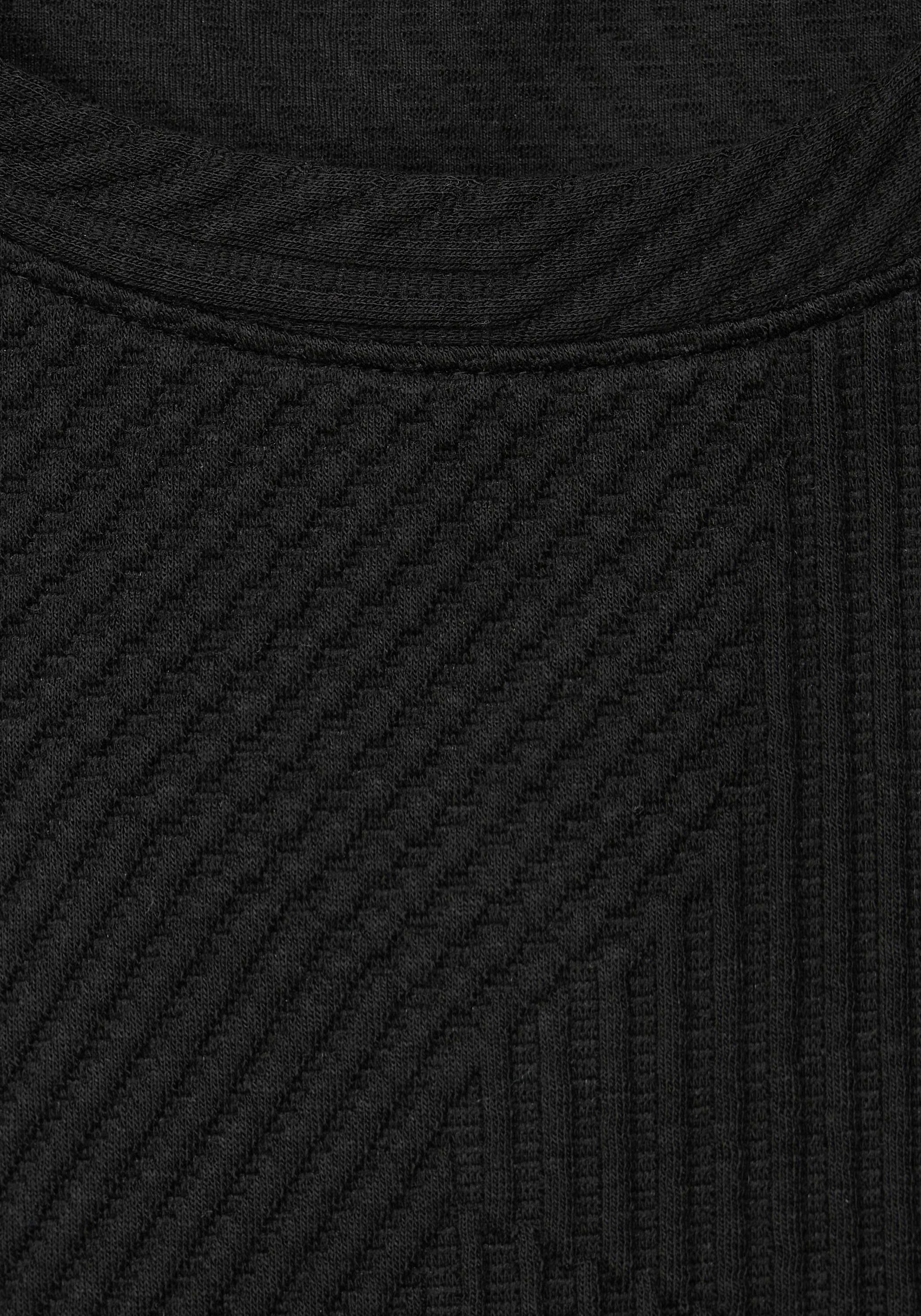 Sweatshirt Black Strukturmuster mit Cecil