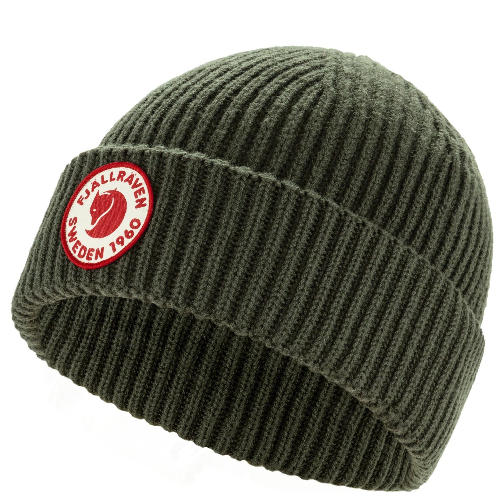 Fjällräven Strickmütze Lite Logo Hat - Mütze (deep forest) günstig online kaufen
