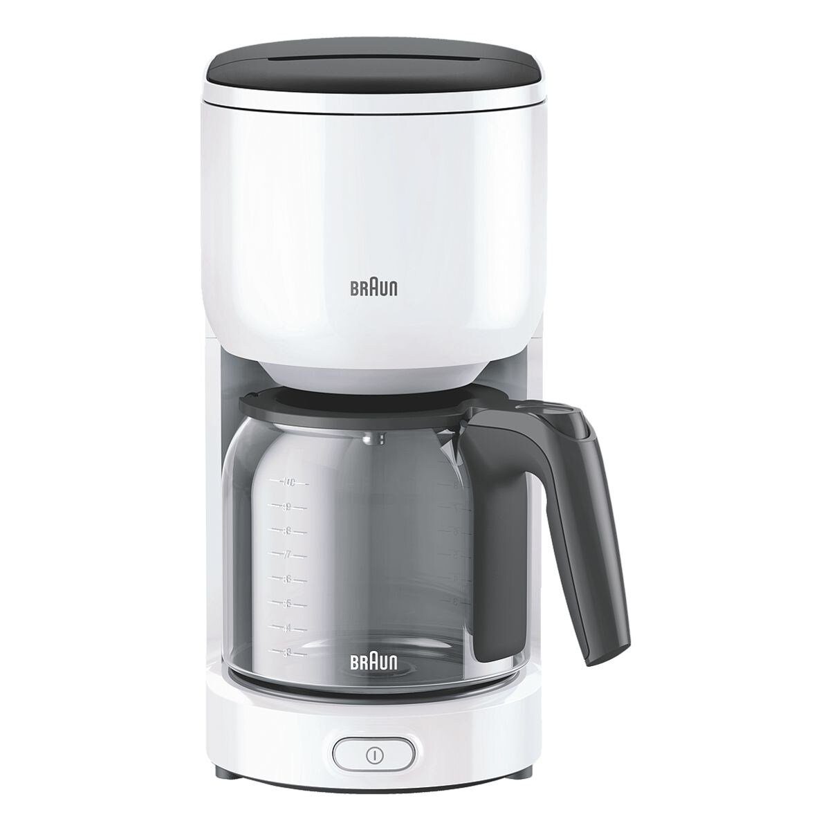 Braun Filterkaffeemaschine PurEase KF 3120 WH, Kaffeemaschine mit Aromakanne, bis 10 Tassen, 1000 Watt