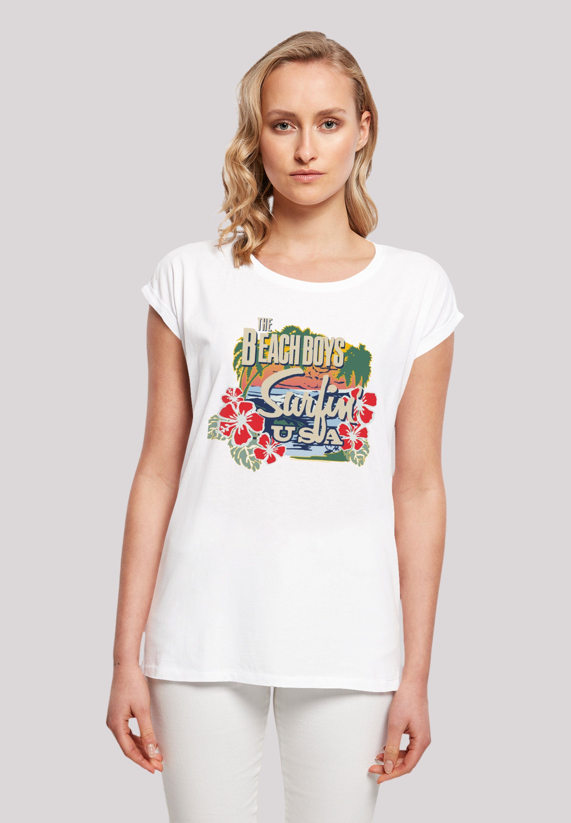 F4NT4STIC T-Shirt The Beach Boys Musik Band Tropical Premium Qualität weiß