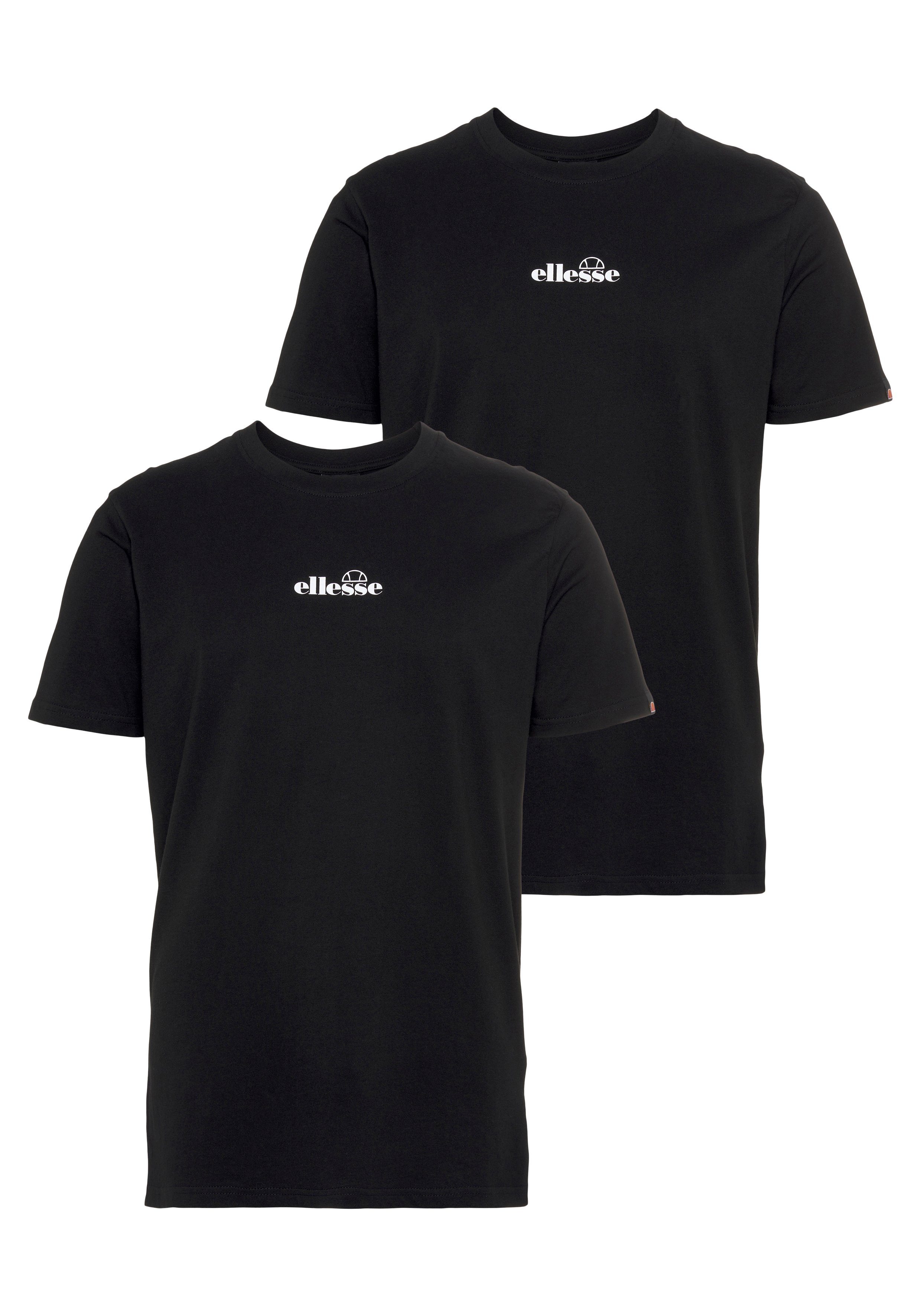 Ellesse T-Shirt (Packung, 2er-Pack) schwarz
