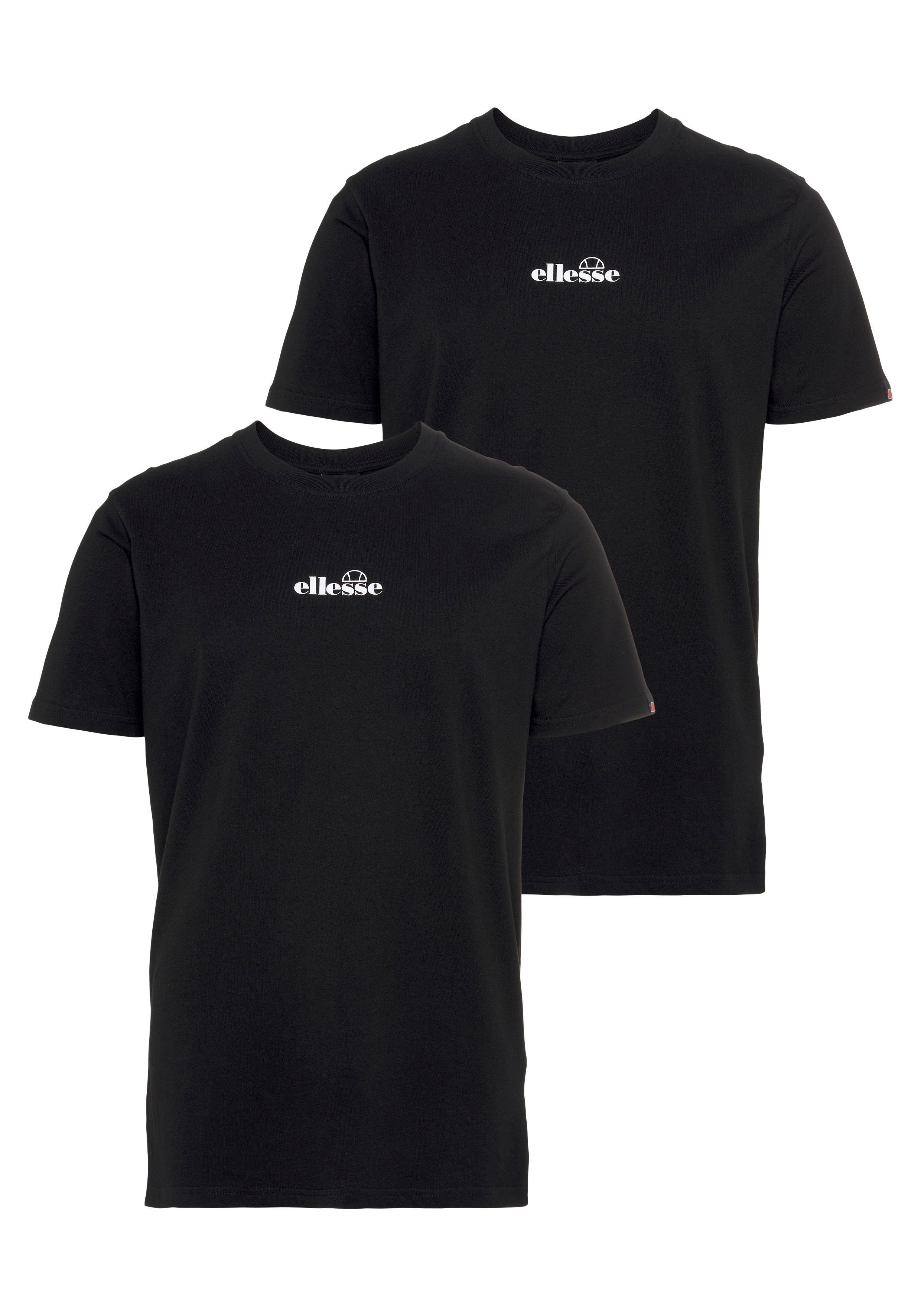 2er-Pack) Ellesse schwarz T-Shirt (Packung,