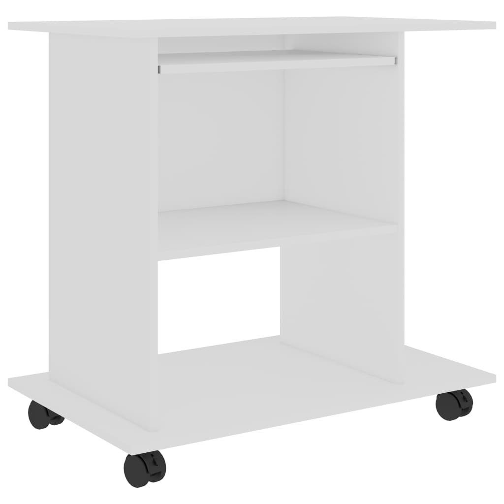 Weiß 80x50x75 Holzwerkstoff cm vidaXL | Weiß Schreibtisch Weiß Schreibtisch