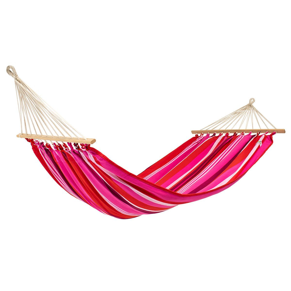 Stabhängematte Einzel-Stabhängematte Kolumbiana Fantasy red-pink-white Baumwolle