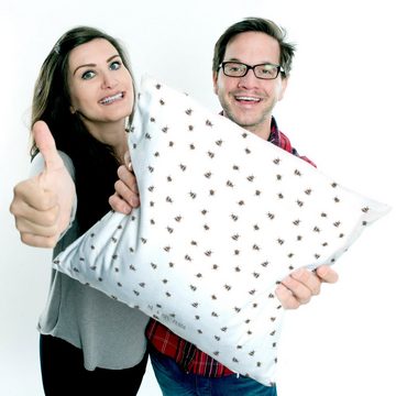 Mr. & Mrs. Panda Dekokissen Hummel flauschig - Weiß - Geschenk, Tiermotive, lustige Sprüche, Moti