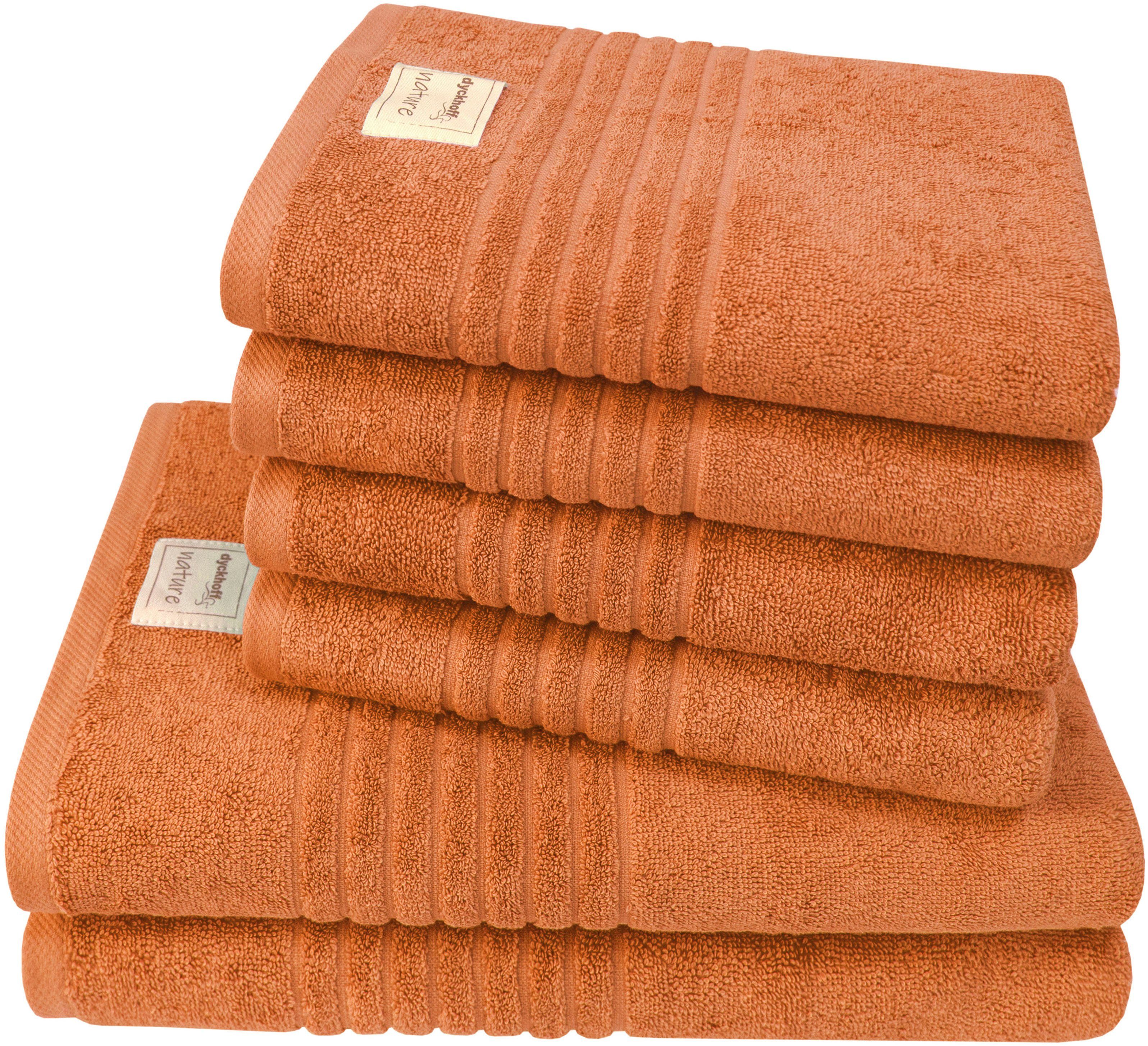 Dyckhoff Handtuch Set "Nature" Set 6 Stk. Frottier 6er Set: 4x Handtücher, günstig online kaufen