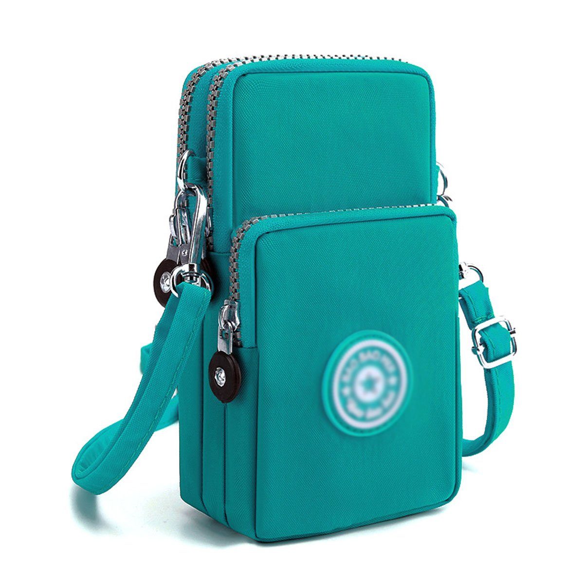 Jormftte Schultertasche Handy Umhängetasche Universal zum Umhängen Kartentasche grün Handytasche