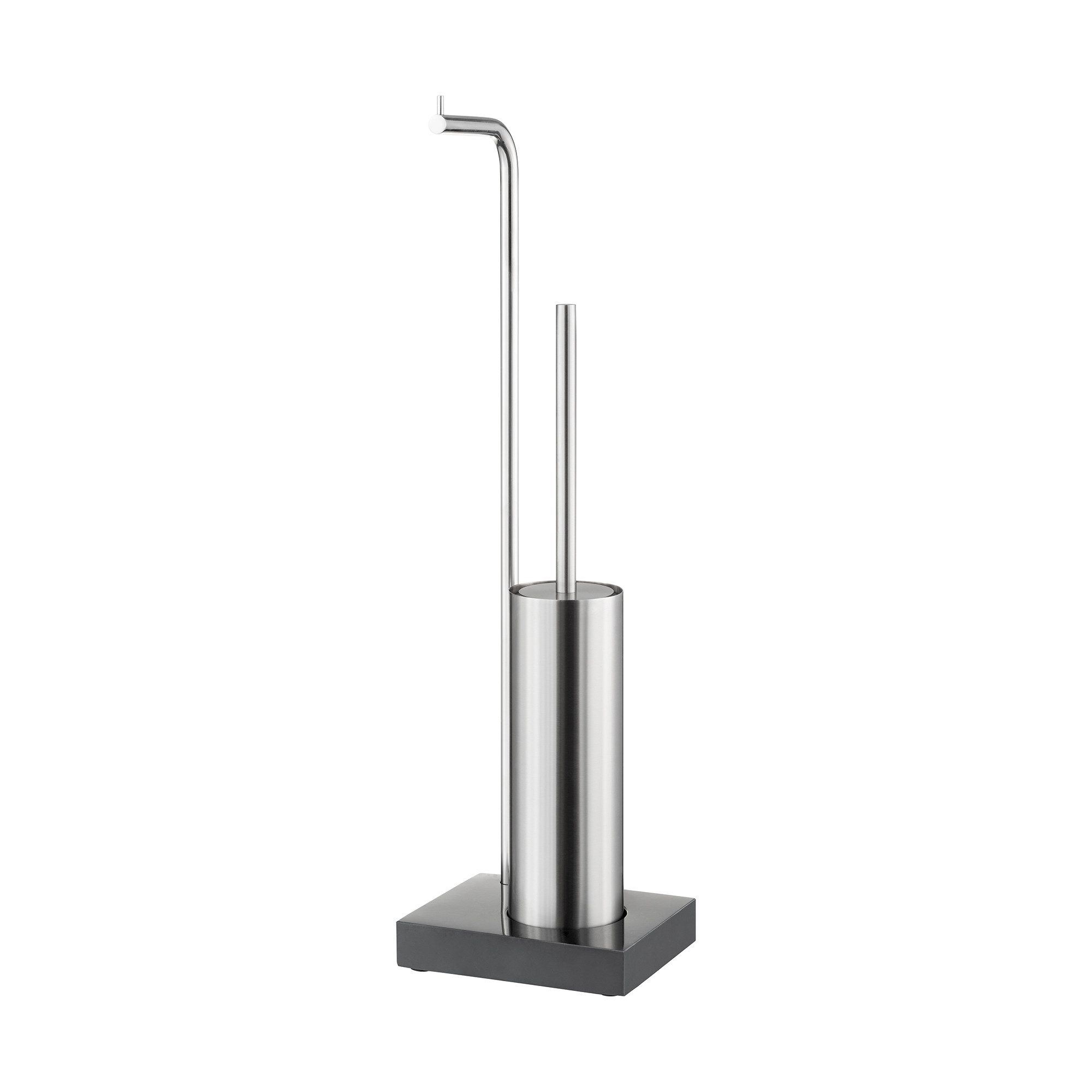 blomus WC-Garnitur -MODO- Toilettenbutler: Zeitlose Eleganz mit Edelstahl und Marmor, Elegant, Hochwertig, Edelstahl, Marmorsockel, Robust, Zeitloses Design