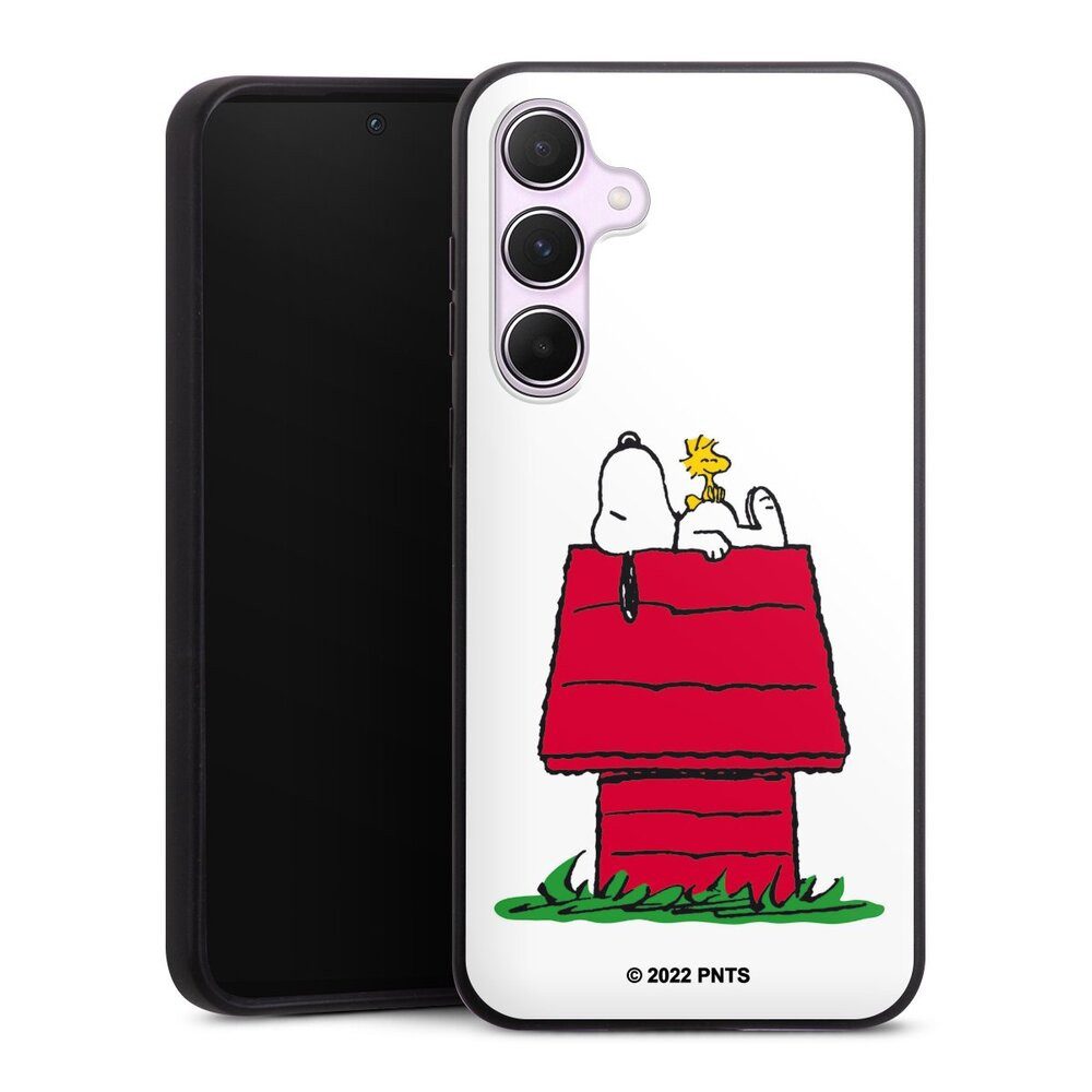 DeinDesign Handyhülle Snoopy Offizielles Lizenzprodukt Peanuts Snoopy and Woodstock Classic, Samsung Galaxy A55 5G Organic Case Bio Hülle Nachhaltige Handyhülle