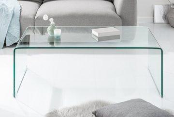 riess-ambiente Couchtisch FANTOME 110cm transparent, Wohnzimmer · Glas · eckig · Modern Design