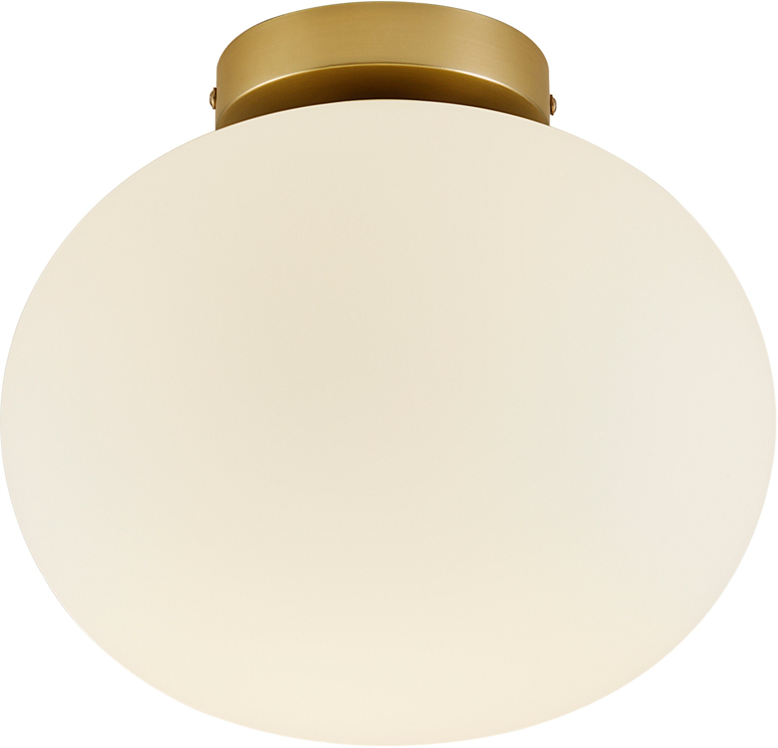 Nordlux Deckenleuchte ALTON, ohne Leuchtmittel, Opalglas mit Messing Gehäuse | Deckenlampen