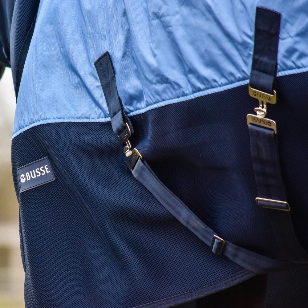 BUSSE Pferde-Regendecke Busse Outdoordecke 3D Air Rain 0g - eisblau (navy) – Bild 3 von 5