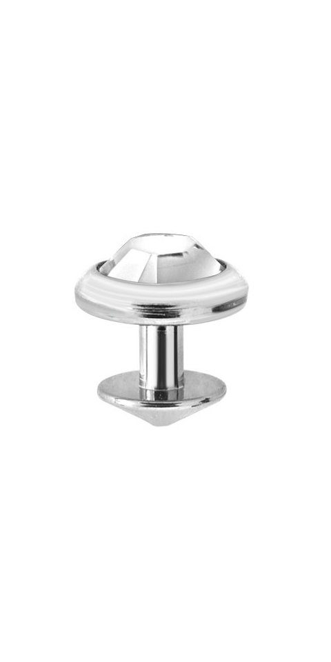 Karisma Piercing-Implantat Karisma Micro Dermal Implantat Diver Titan G23 Surface Piercing Stein 4mm Weiss (CZ)