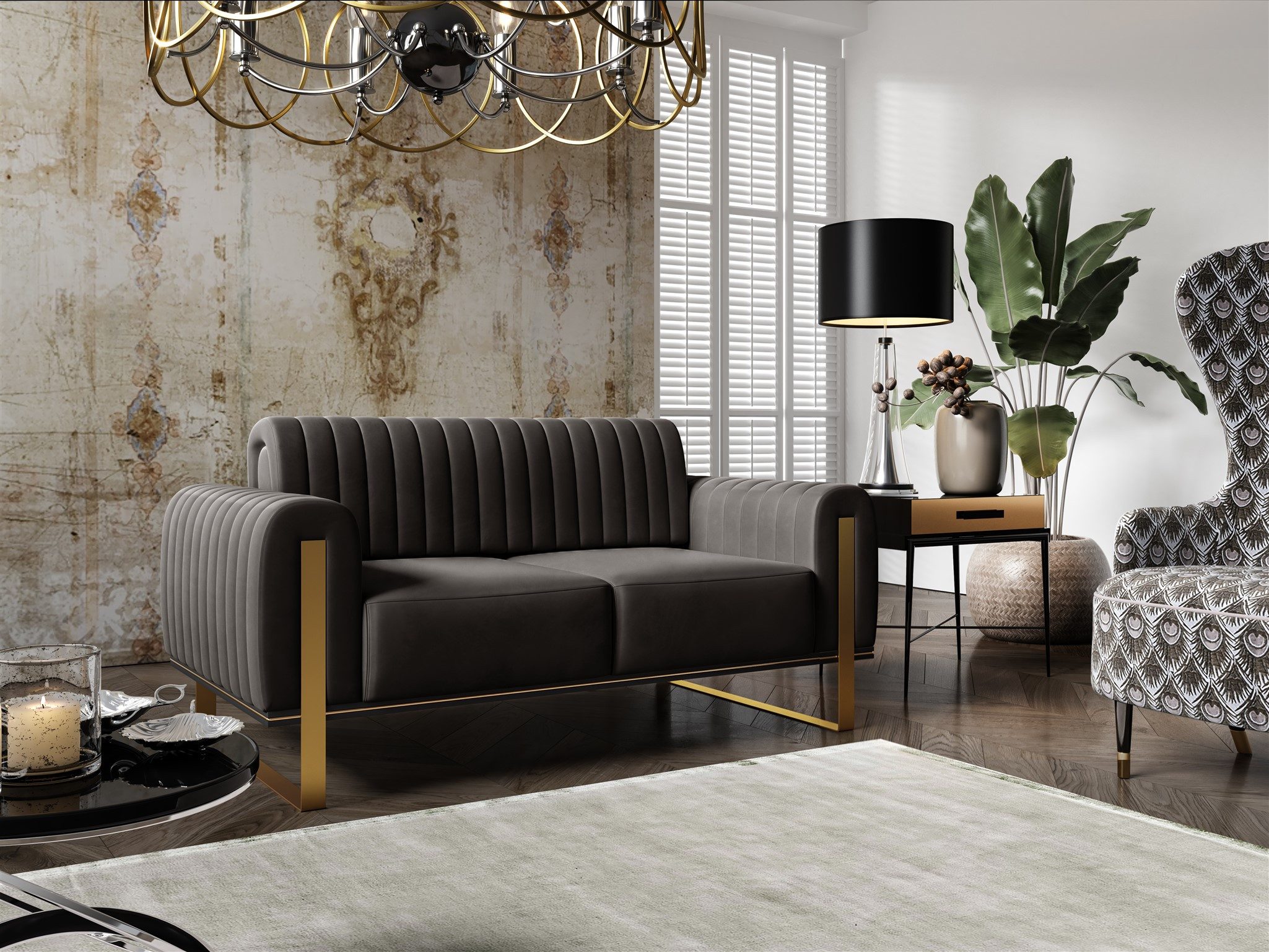 Fun Möbel 2-Sitzer Sofa Designersofa VALERIE günstig online kaufen