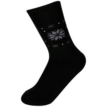 TEXEMP Thermosocken 6-12 Paar Damen Thermo Socken Winter Norweger Socken Dicke Warm (Packung, 6-Paar) Strapazierfähig