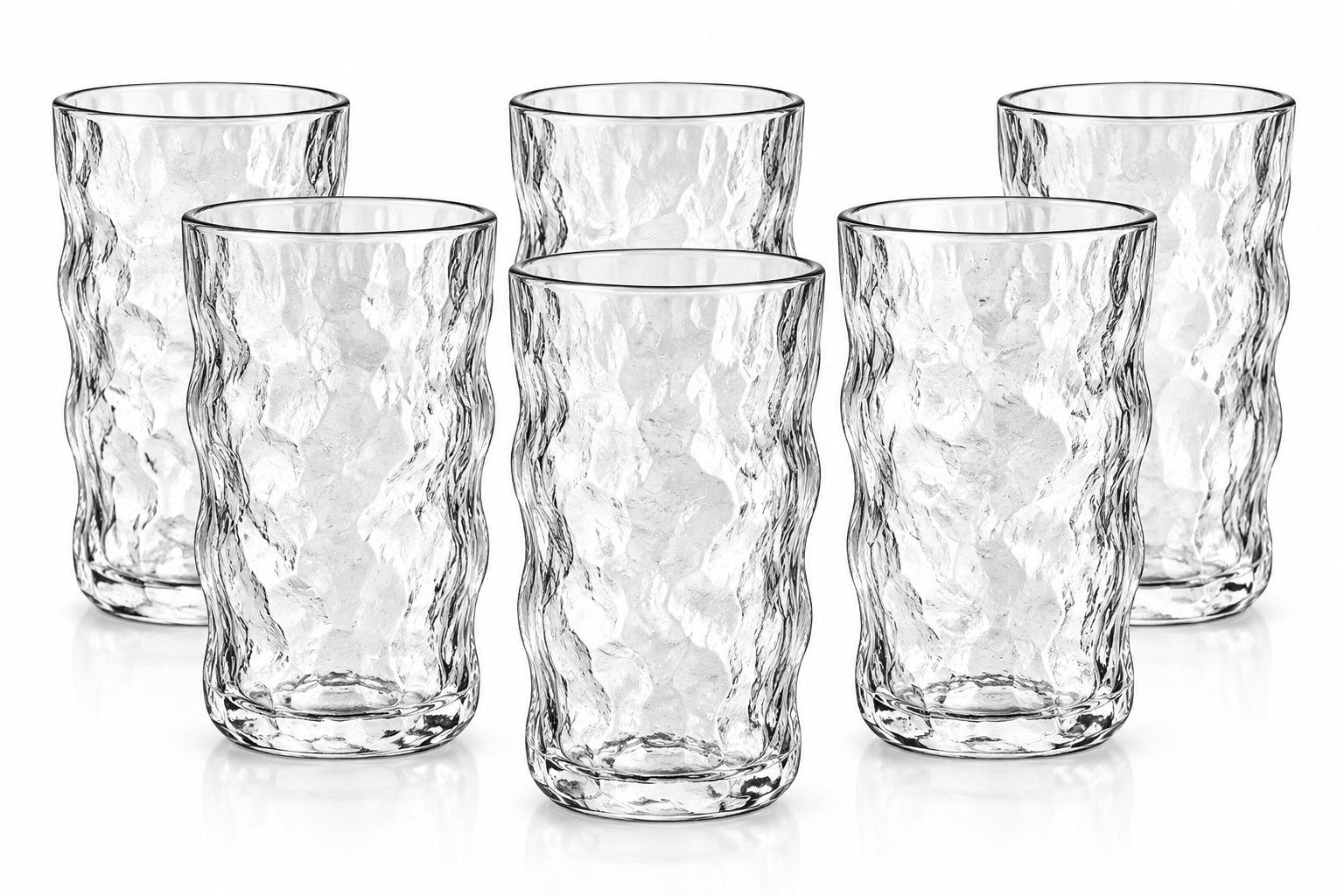 Sendez Longdrinkglas 6 Longdrinkgläser 370ml Eisberg Saftgläser Cocktailgläser Trinkgläser, Glas
