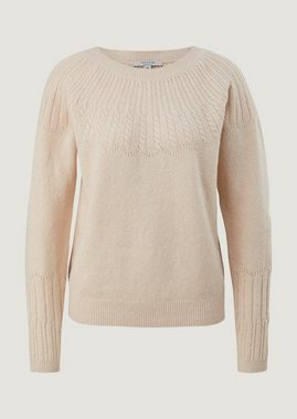 comma casual identity Langarmshirt Pullover mit Strickmuster