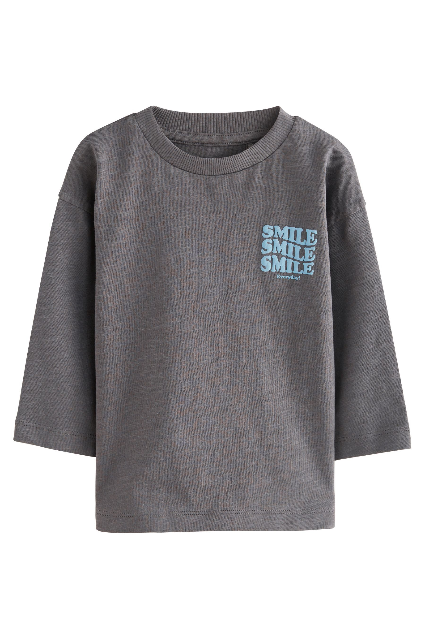 Next Langarmshirt Langarmshirt, Semi unifarben (1-tlg) günstig online kaufen