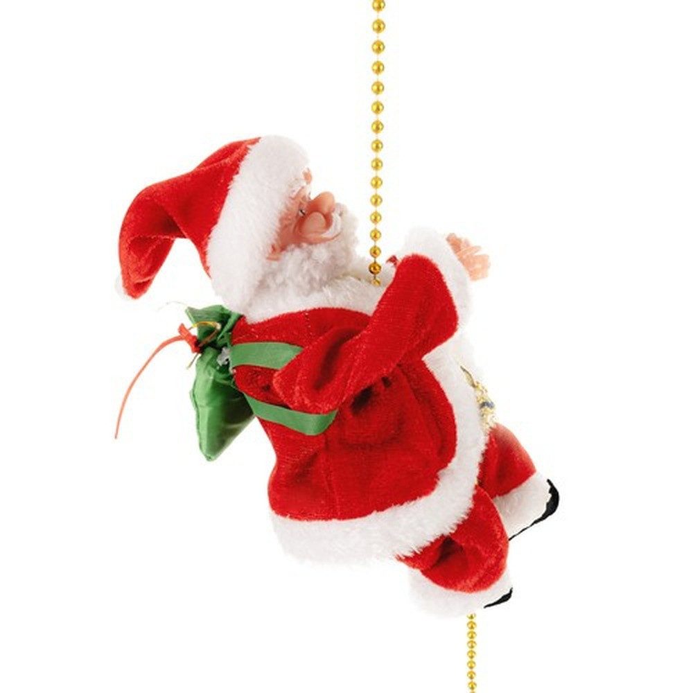 Ruhhy Weihnachtsmann Santa Claus Weihnachtsdekoration (Spar-Set, 1 St., dekorativ), traditionelles Samtkostüm mit goldenen Akzenten