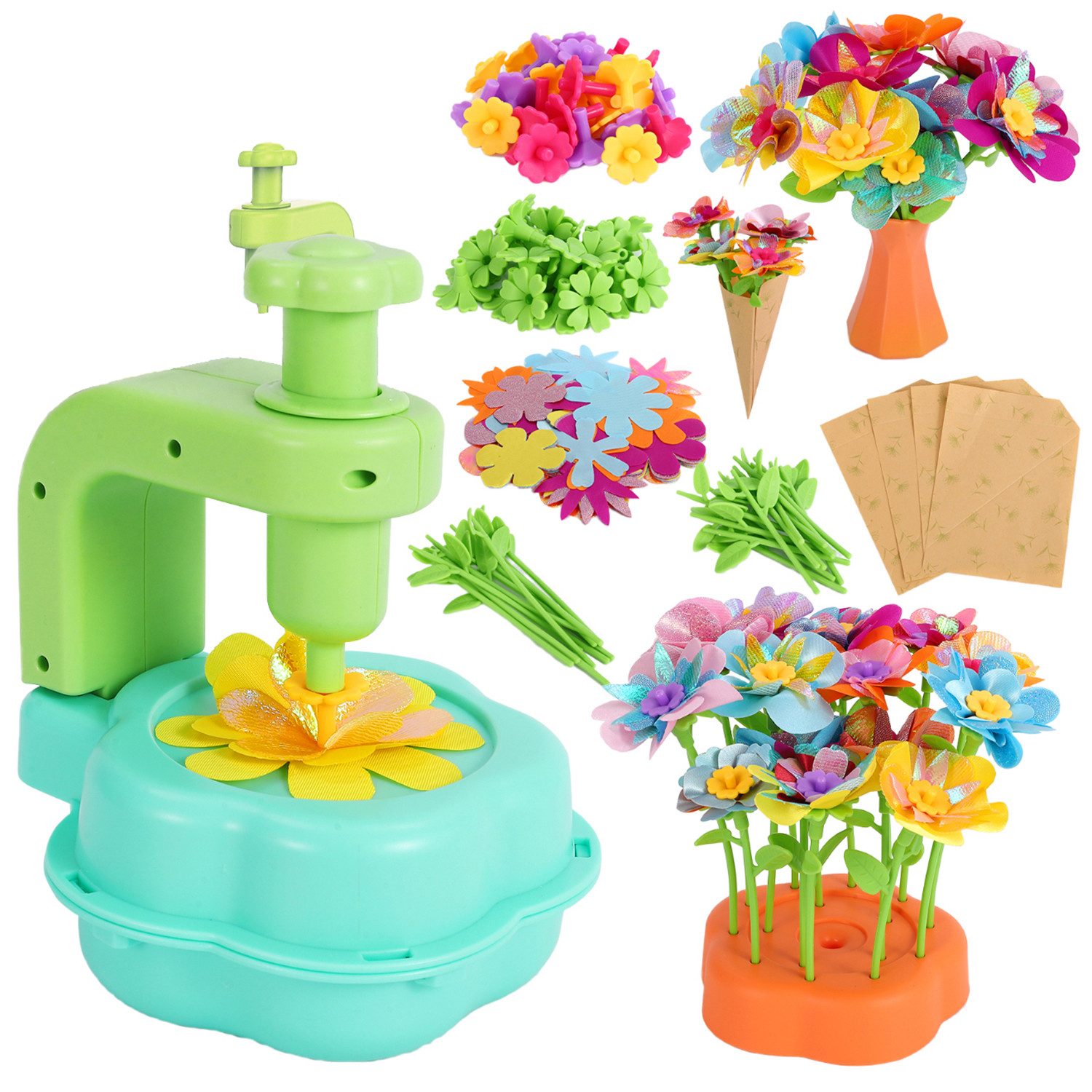Lernspielzeug DIY Blumen Bouquet Sets Spielzeug für Mädchen Kunst Blumenarrangement