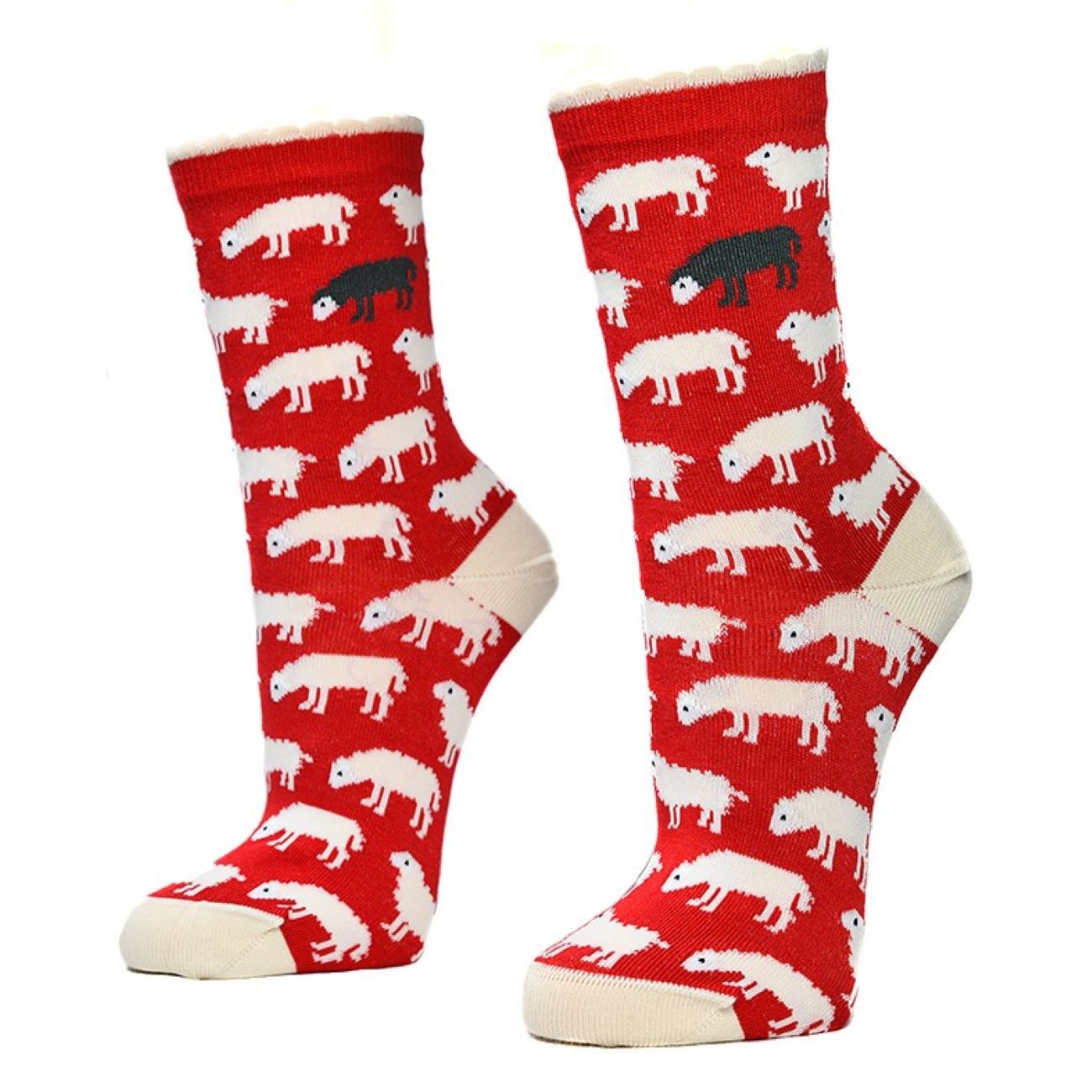 Sympatico Socken Weiche Baumwollsocken Christmas Spezial-Schafsocken (Packung, 1 Paar) Christmas Spezial-Schafsocken