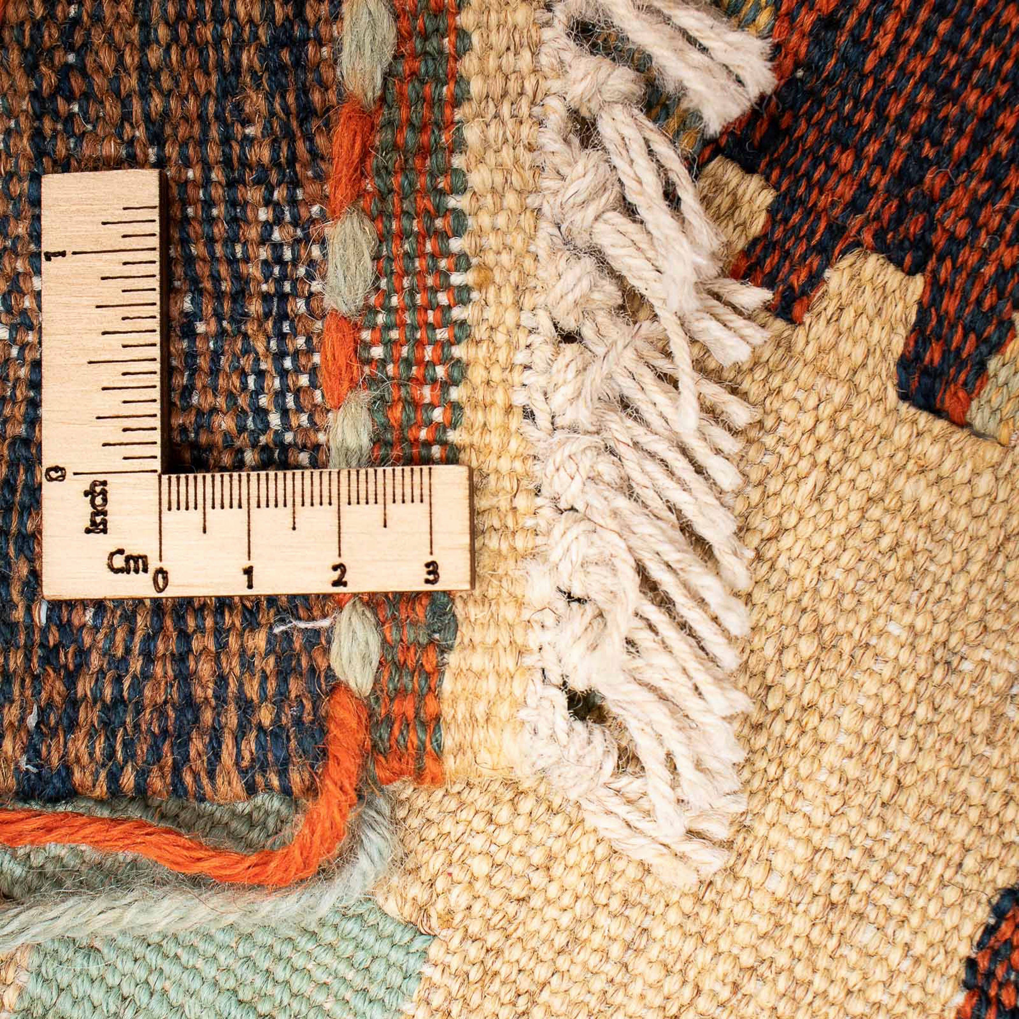 Wollteppich Kelim x 152 - Höhe: morgenland, mehrfarbig, 212 rechteckig, - - Einzelstück Wohnzimmer, Oriental mm, 4 cm