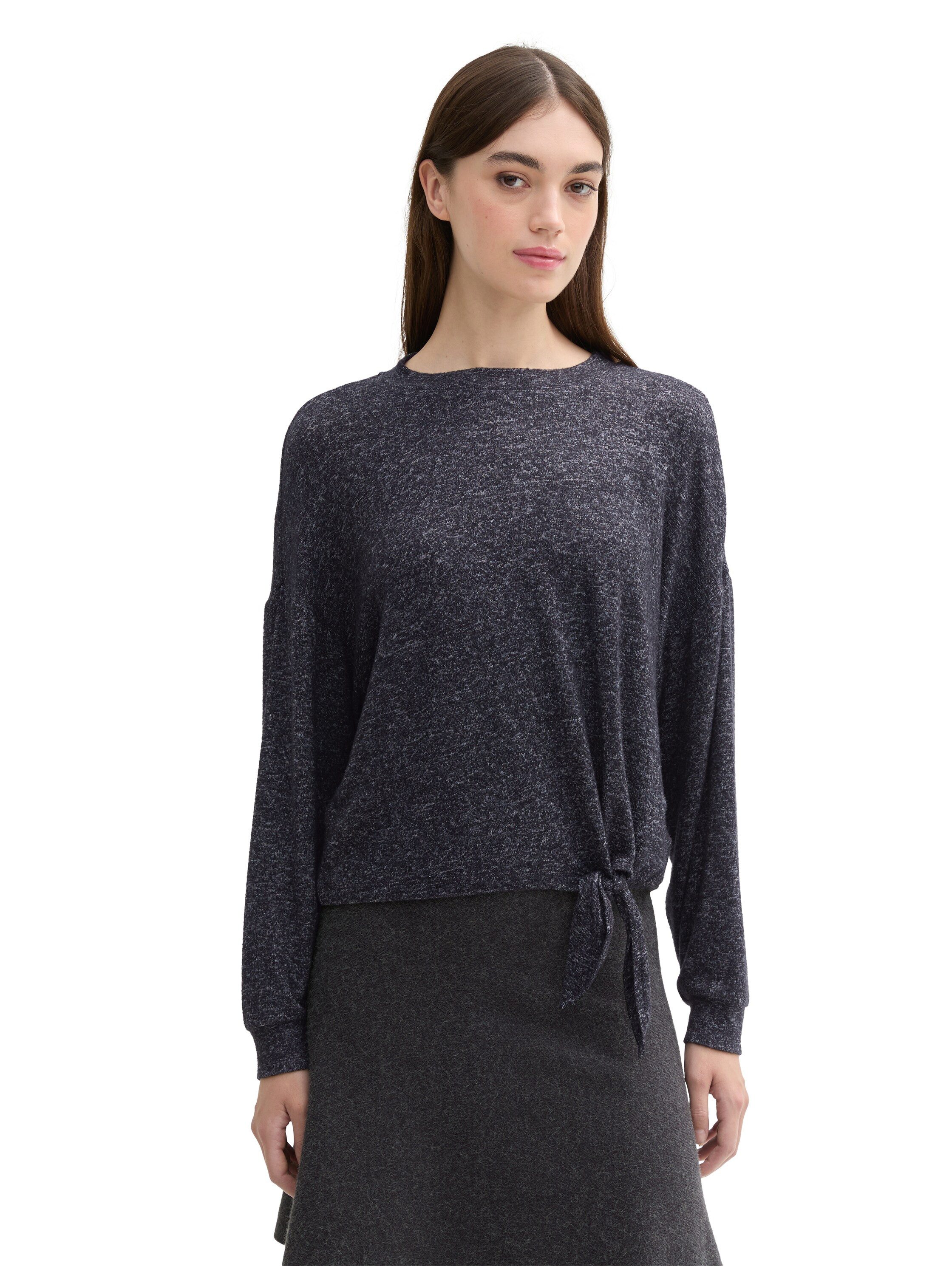 TOM TAILOR Denim Langarmshirt mit seitlichem günstig online kaufen