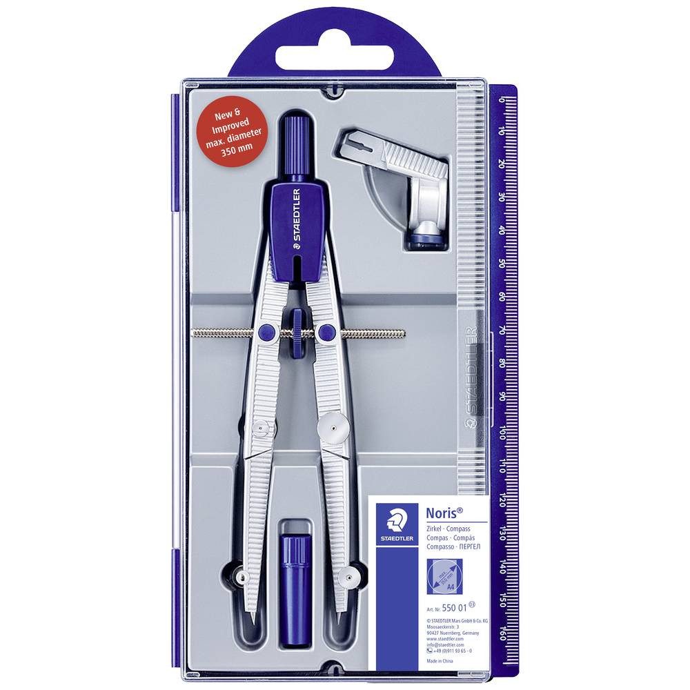 STAEDTLER Zirkel Noris /02 Schulzirkel aus Metall 550 01