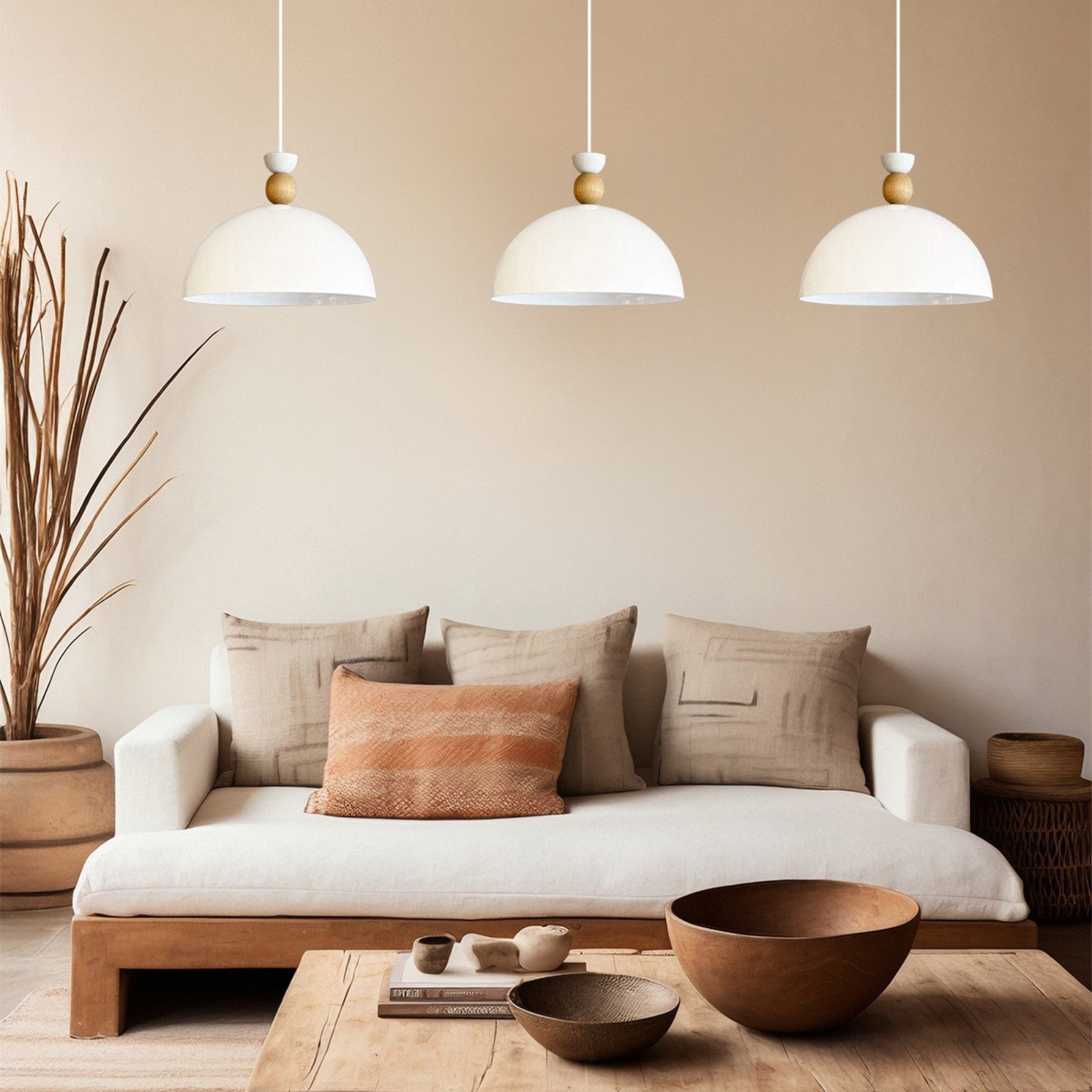 Bamyum Pendelleuchte Pendelleuchte Yimpi Trio Metall Ø30cm, Modern Hängelampe, ohne Leuchtmittel
