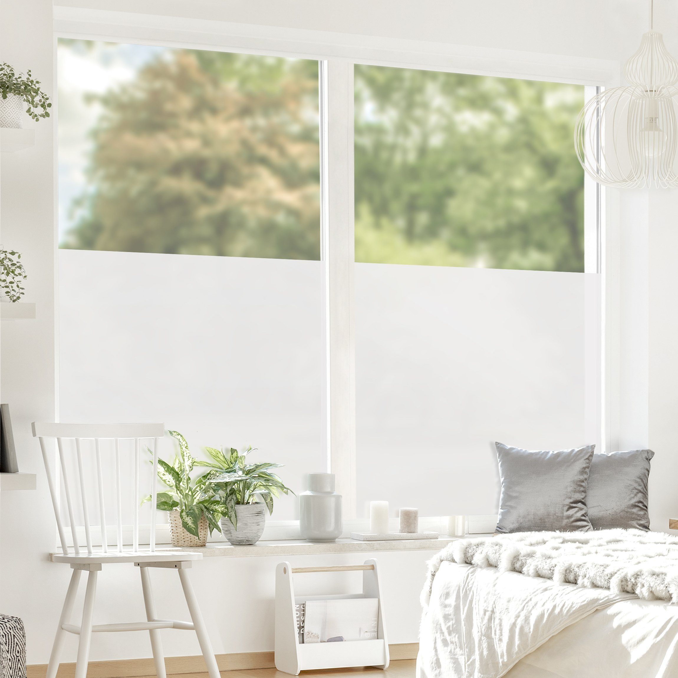 Bilderdepot24 Fensterfolie selbstklebend Fensterdeko lichtdruchlässige Glasfolie, blickdicht, Innen Fenster Tür Balkontür Küche Badezimmer Wohnzimmer Schlafzimmer