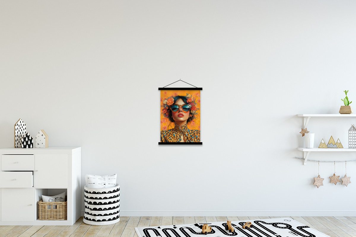 MuchoWow Poster Frau - Blumen - günstig online kaufen