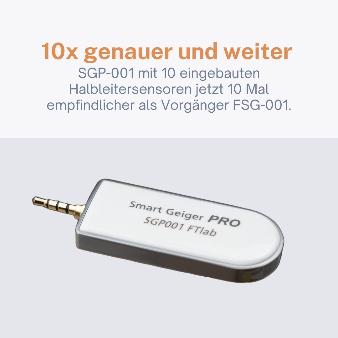Smart Ft Lab Sensor Geigerzähler Strahlenmessgerät für Handy mit APP für Android, (1-St), Geigerzähler für Smartphone Strahlungsdetektor Strahlungsmessgerät