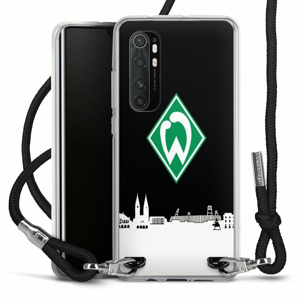 DeinDesign Handyhülle Offizielles Lizenzprodukt Skyline SV Werder Bremen WB Skyline, Xiaomi Mi Note 10 lite Handykette Hülle mit Band Case zum Umhängen