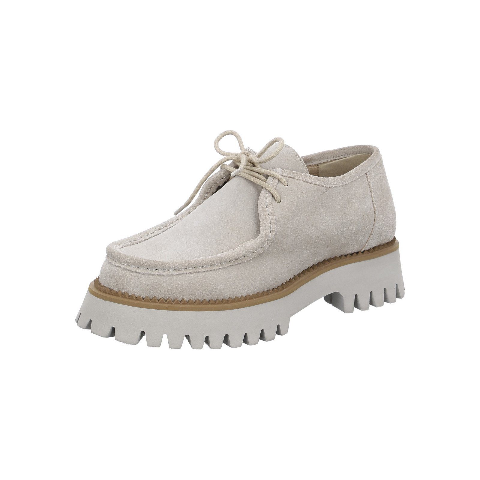 Ara Amsterdam - Damen Schuhe Schnürschuh Velours beige