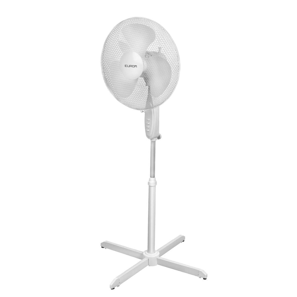 EUROM Standventilator VS16-blanc, Oszillation,höhenverstellbar,3 Stufen
