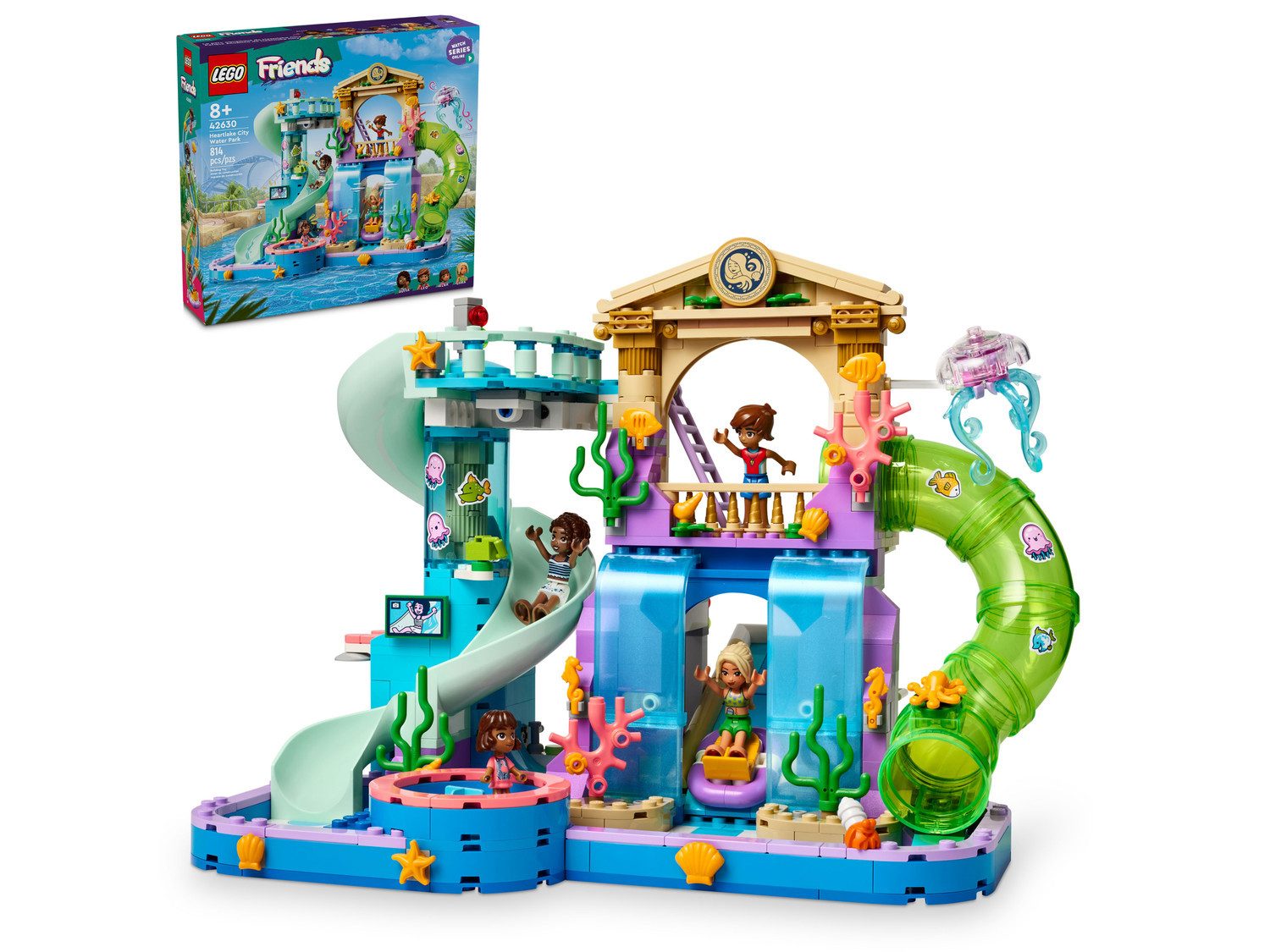 LEGO® Friends 42630 Heartlake City Wasserpark Spielbausteine, (Set, 814 St. günstig online kaufen