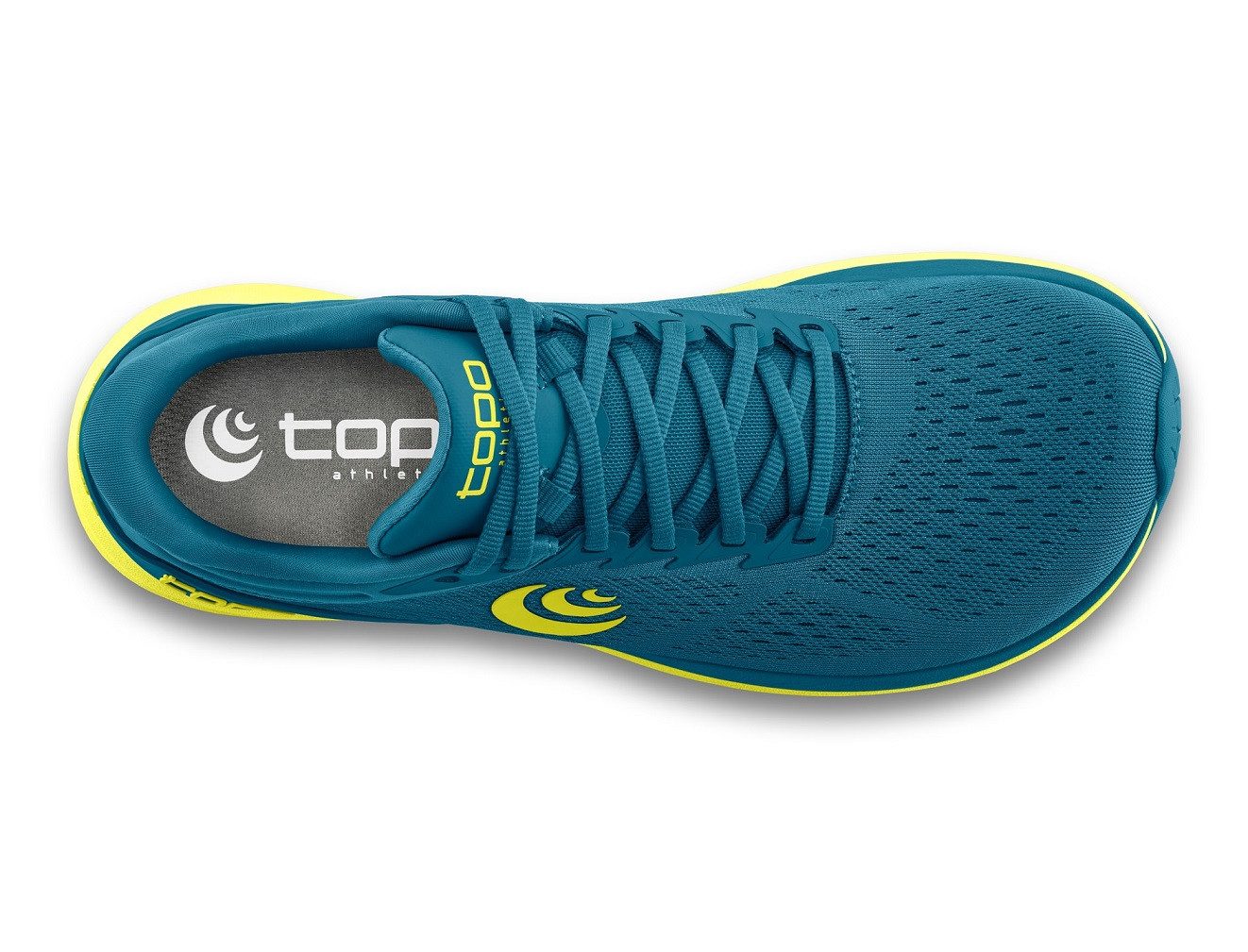 Topo Phantom 3 (Dämpfung, breitere Zehenbox) blau/lime Herren Laufschuh