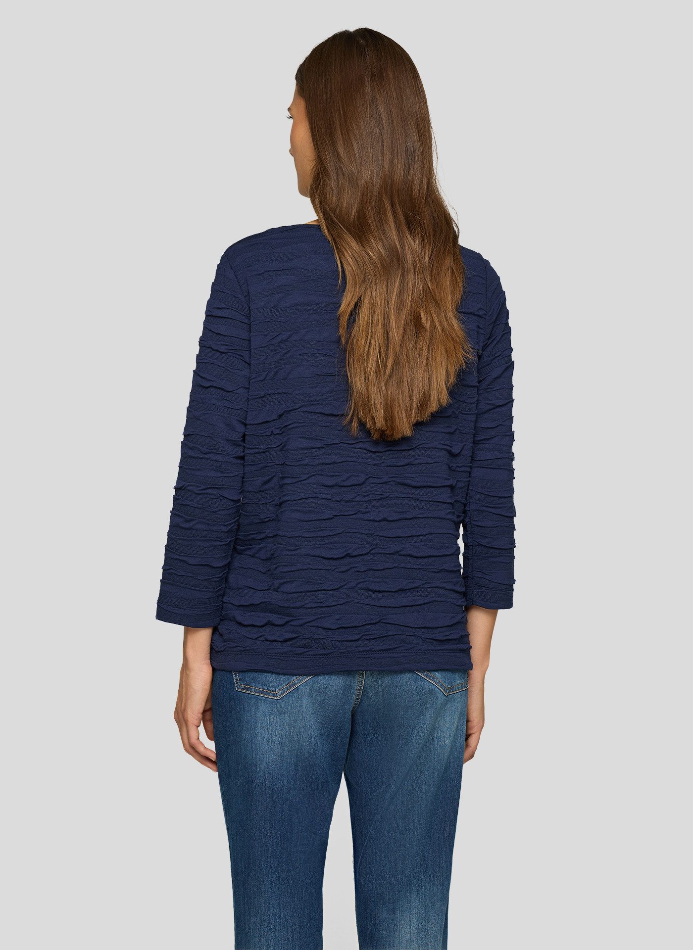Rabe 3/4-Arm-Shirt mit Struktur Muster