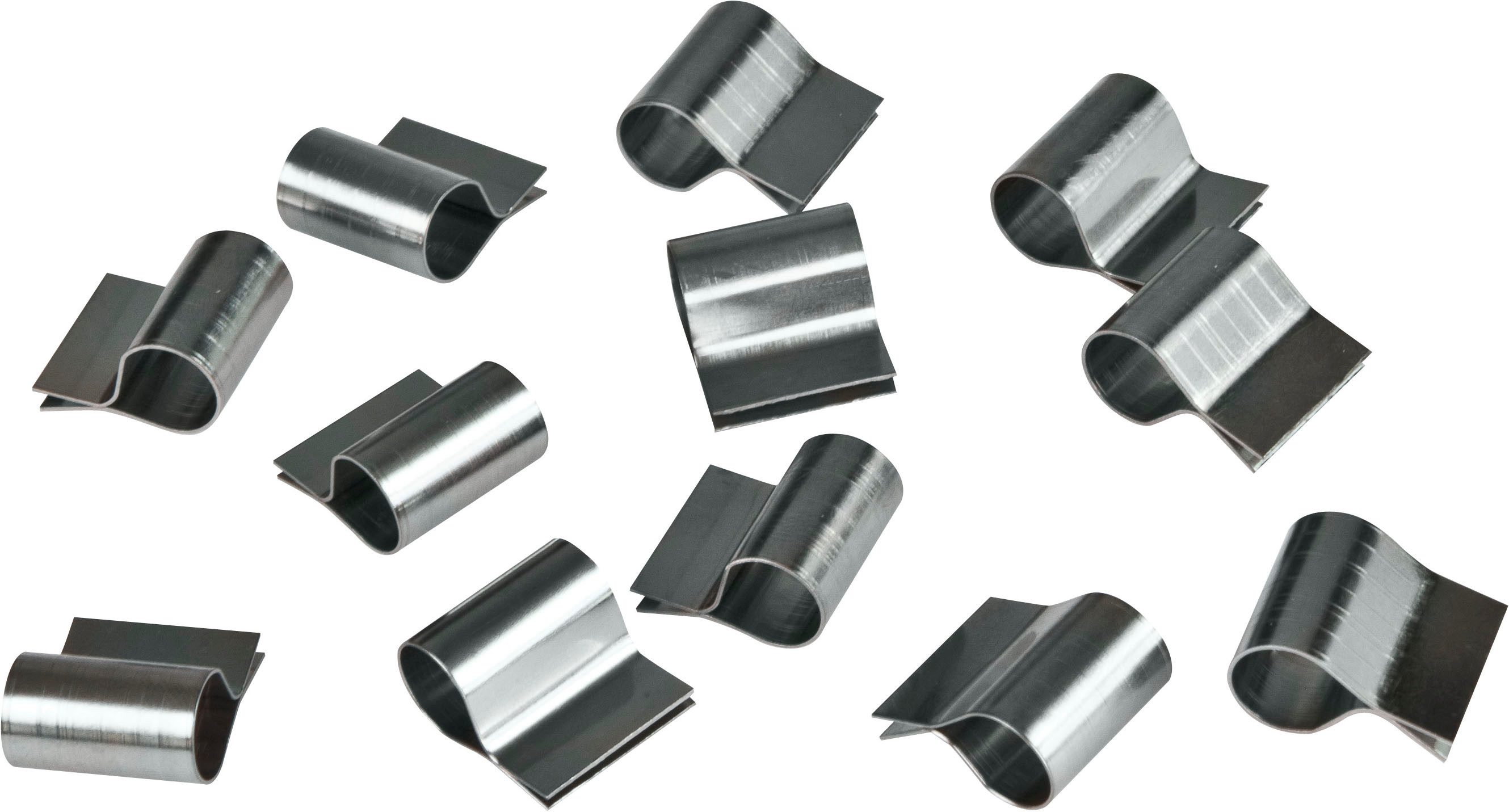 Windhager Lichtschachtabdeckung Edelstahl Befestigungsklammern 12 Stk., (Packung, 12-St), wiederverwendbar und geeignet für alle Windhager- Gewebearten