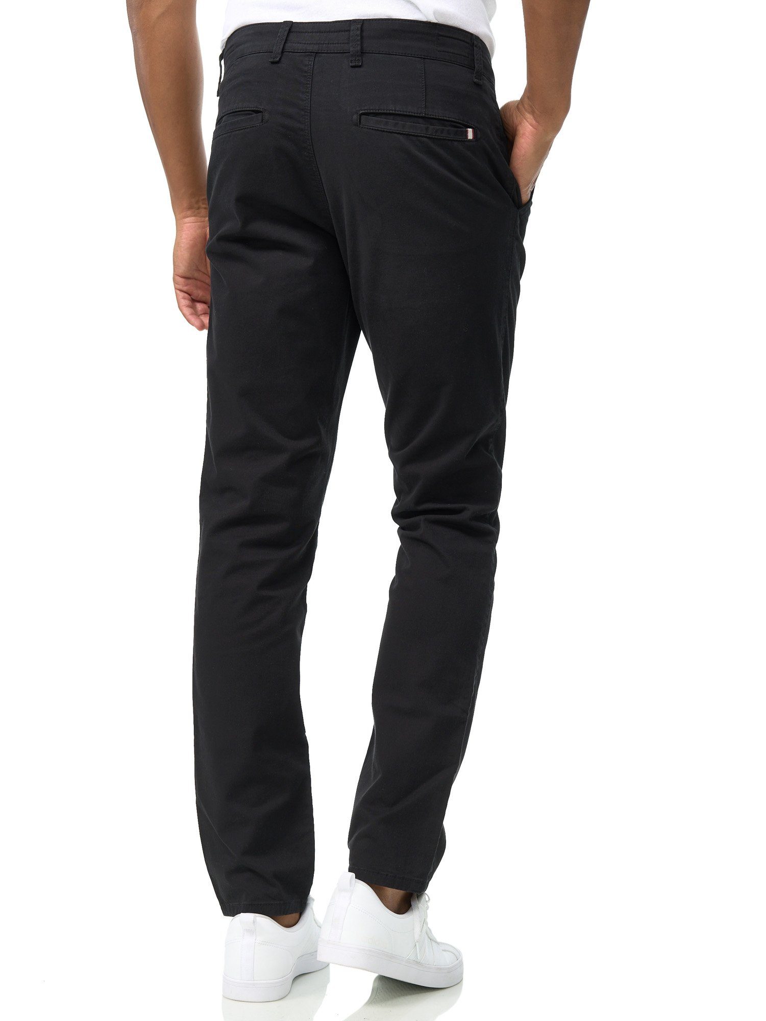 D'MARO Chinohose 308 COTTON, Herren Bio-Baumwolle 5-Pocket-Style, 1-BLACK Chinohose Fit Slim ORGANIC