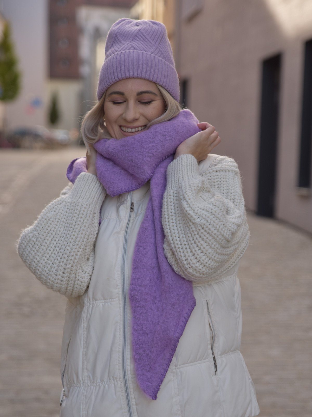 styleBREAKER Strickmütze Strickmütze mit Rauten Rippmuster (1-St)