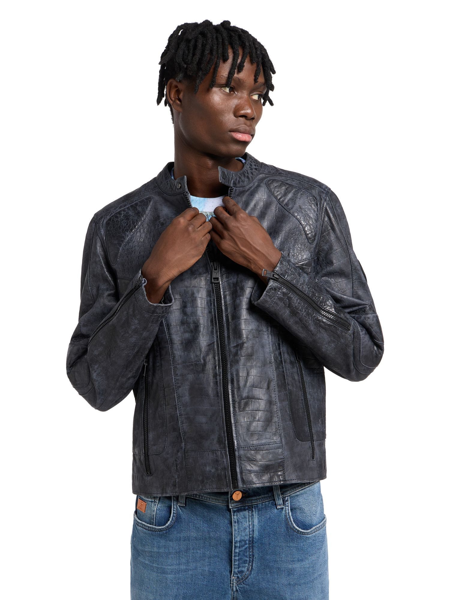 CARLO COLUCCI Lederjacke Faggiano